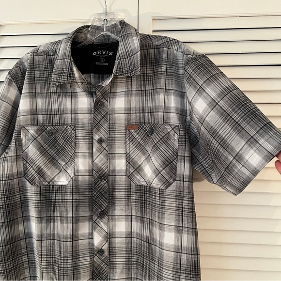Orvis short sleeve woven tech quick dry lightweight plaid Size M, UPF 30+ - Picture 4 of 9